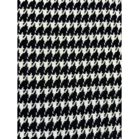 Ralph Lauren Sweater Dress XS Black White Houndstooth Pleated Knit Old Money - Picture 9 of 13